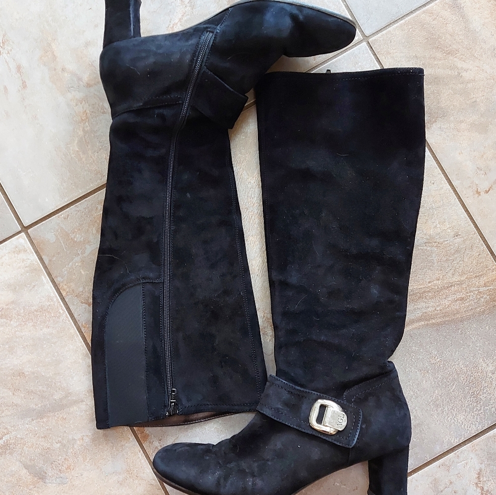 AGL suede knee high heeled boots eu 41.5 us 11.5